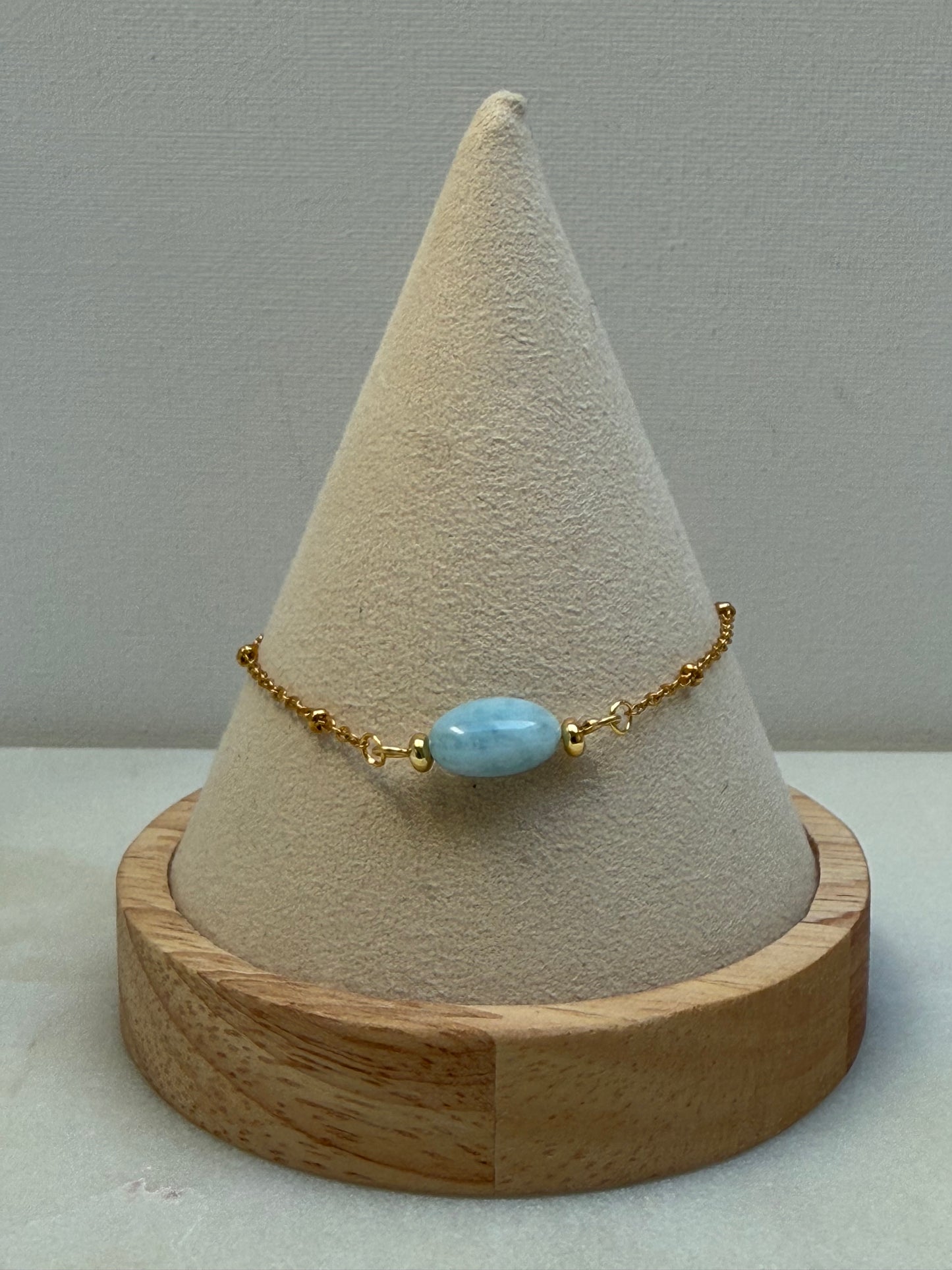 Stainless steel en morganiet armbandje