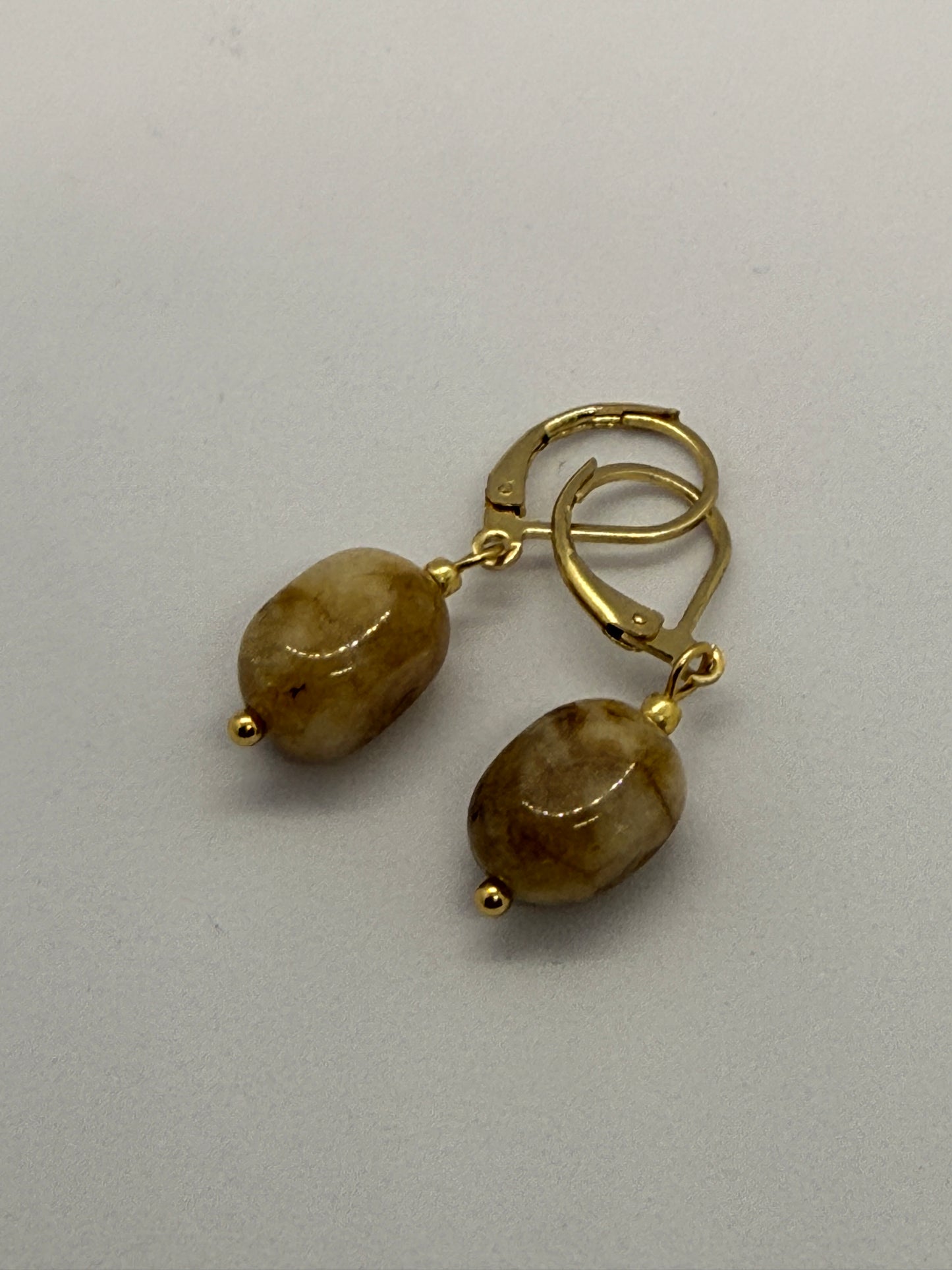 Citrine edelsteen oorbellen
