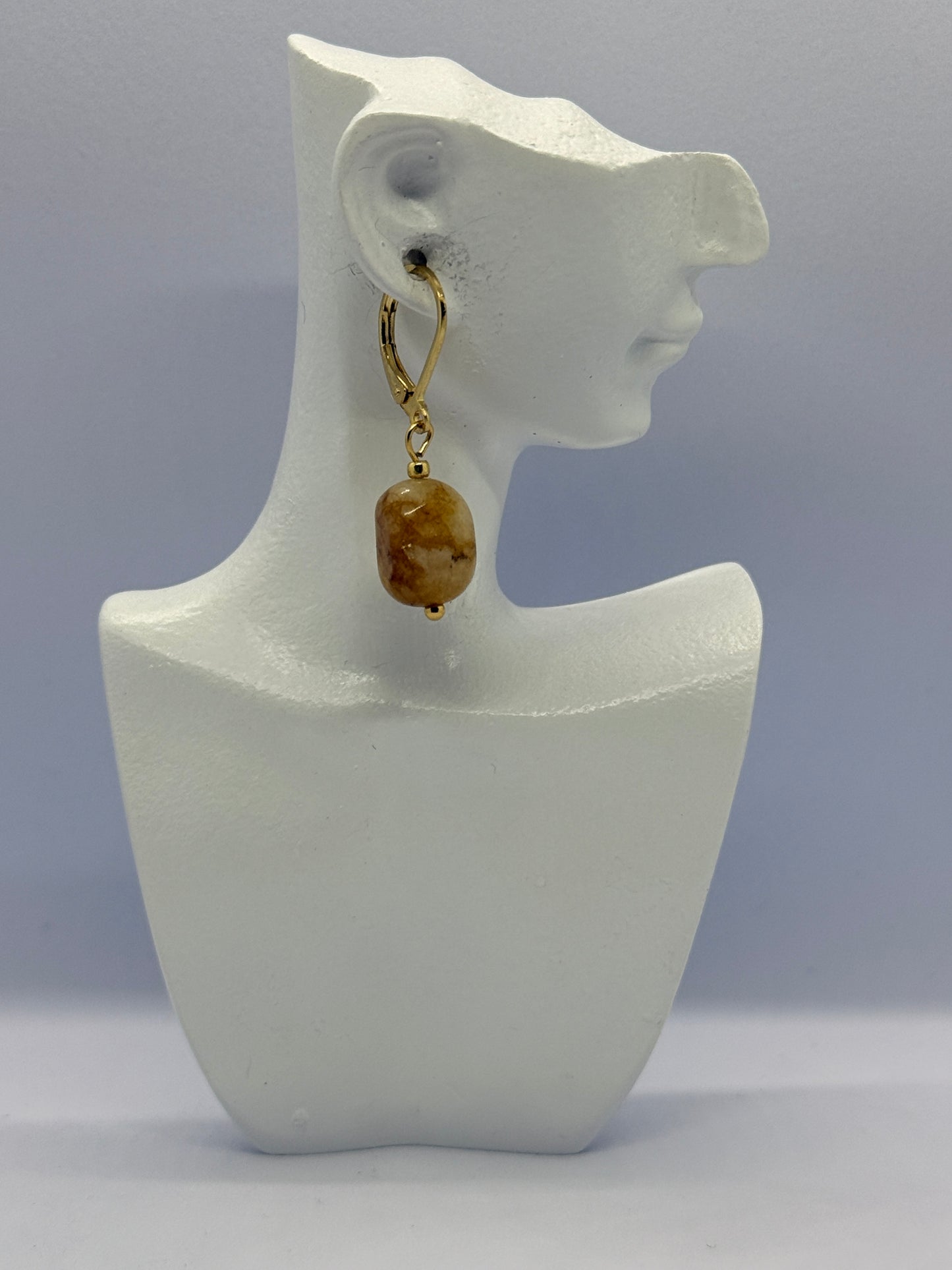Citrine edelsteen oorbellen