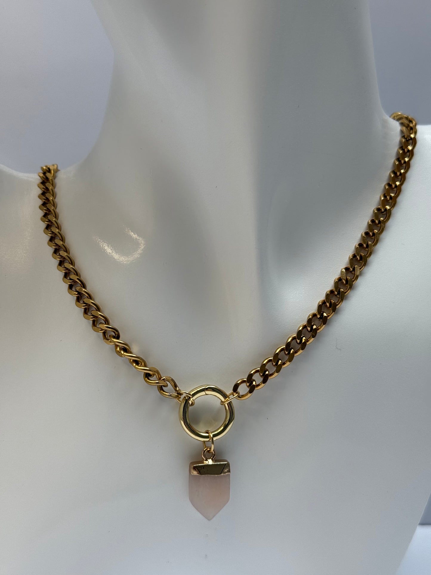 Roze aventurijn ketting