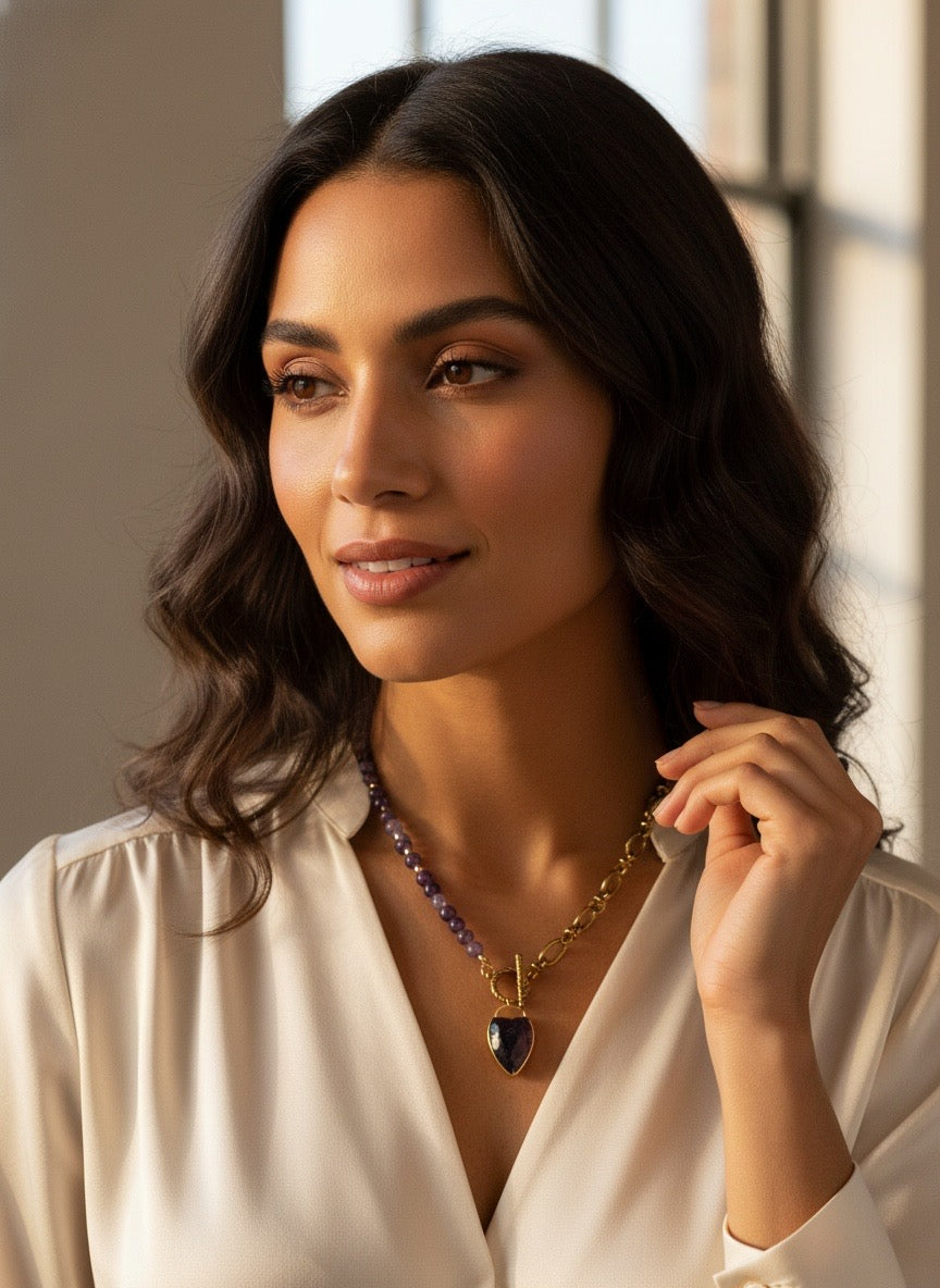 Edelsteen ketting