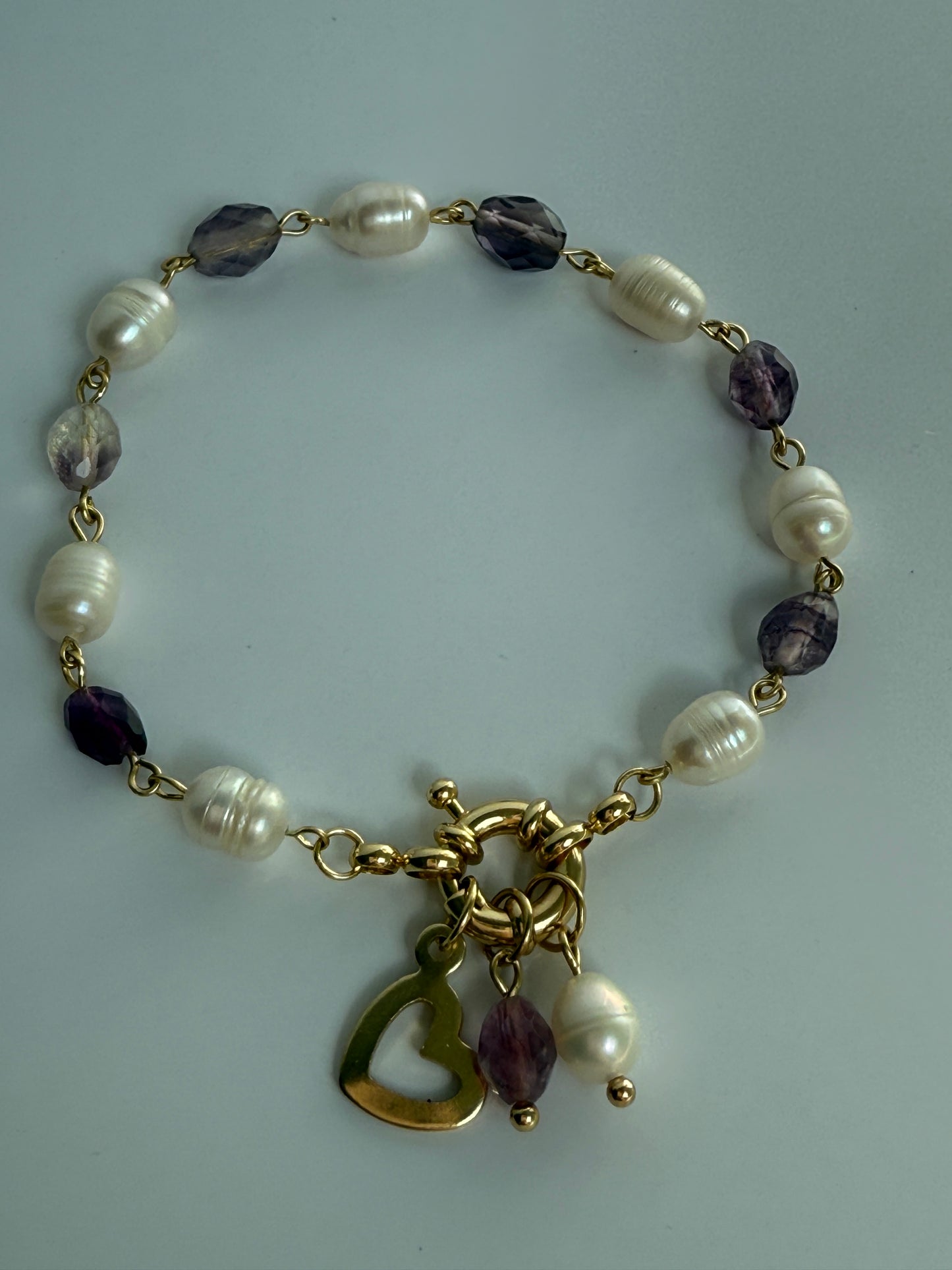 Edelstenen en zoetwaterparels armbandjes