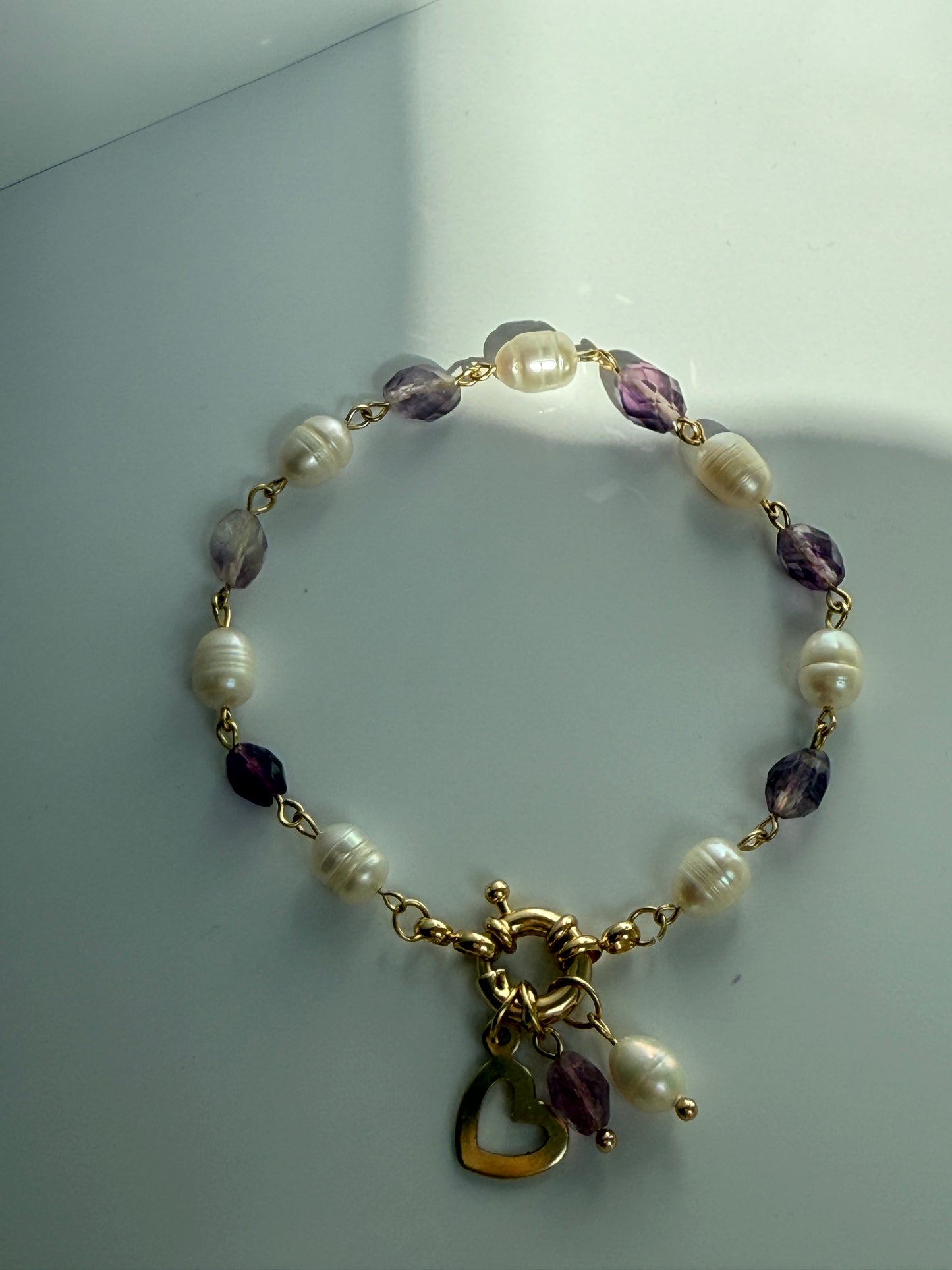 Edelstenen en zoetwaterparels armbandjes