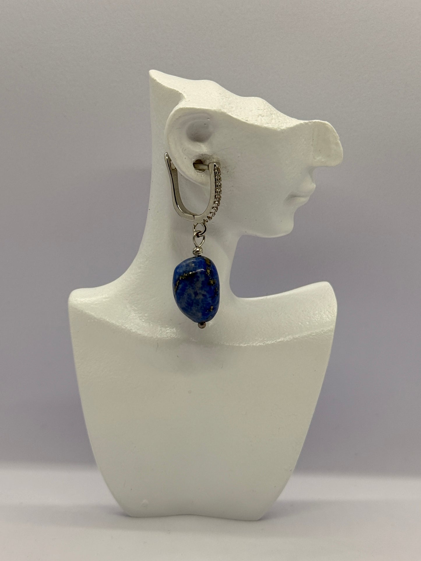 Lapis lazuli edelsteen oorbellen