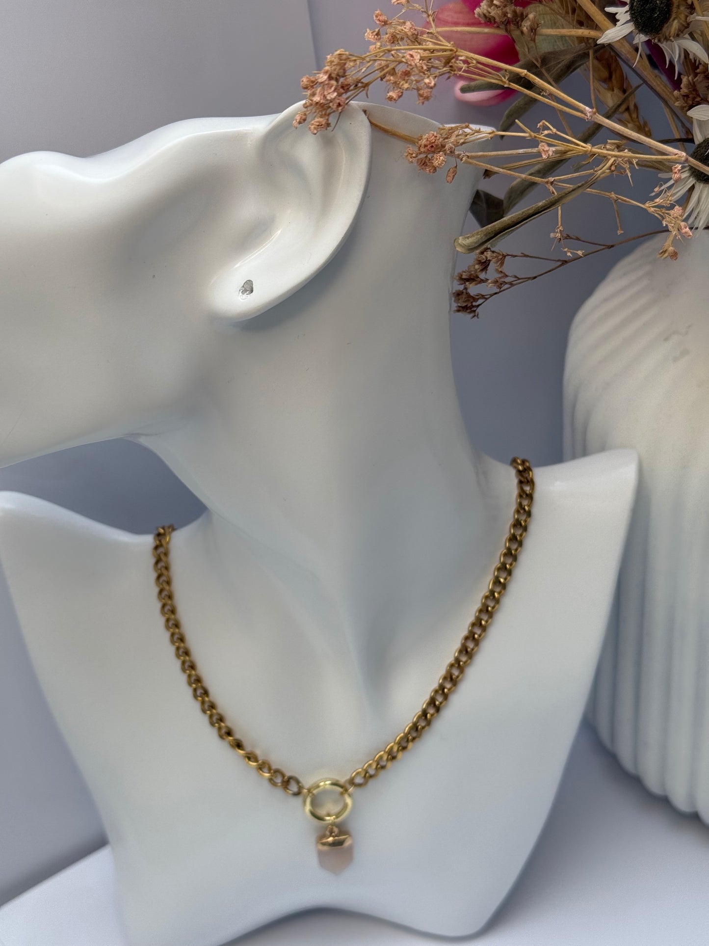 Roze aventurijn ketting