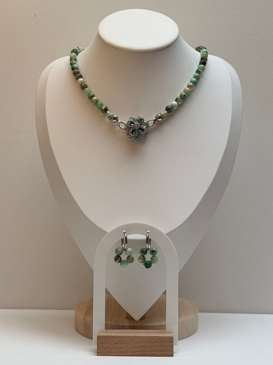 Groene calciet setje
