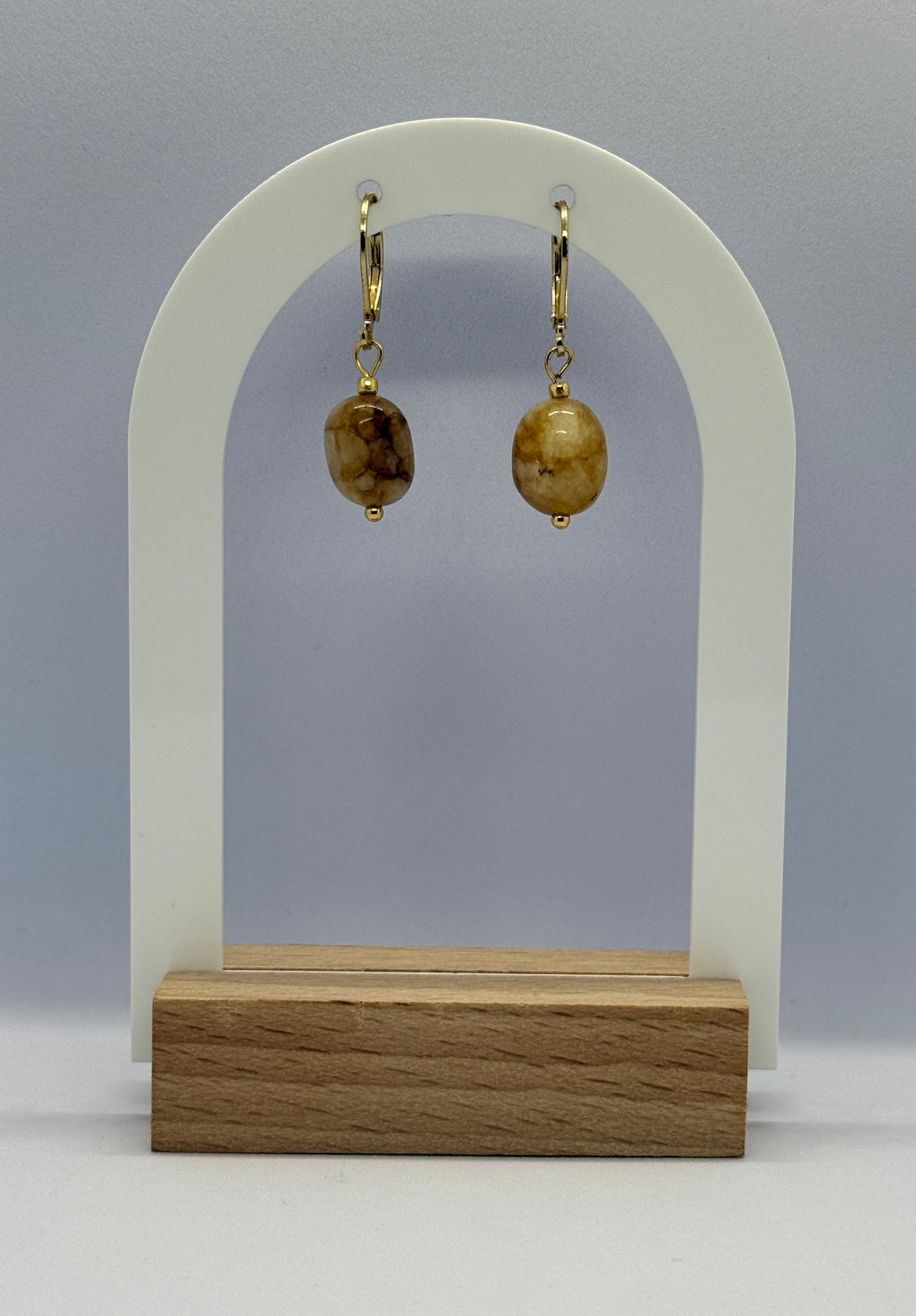 Citrine edelsteen oorbellen