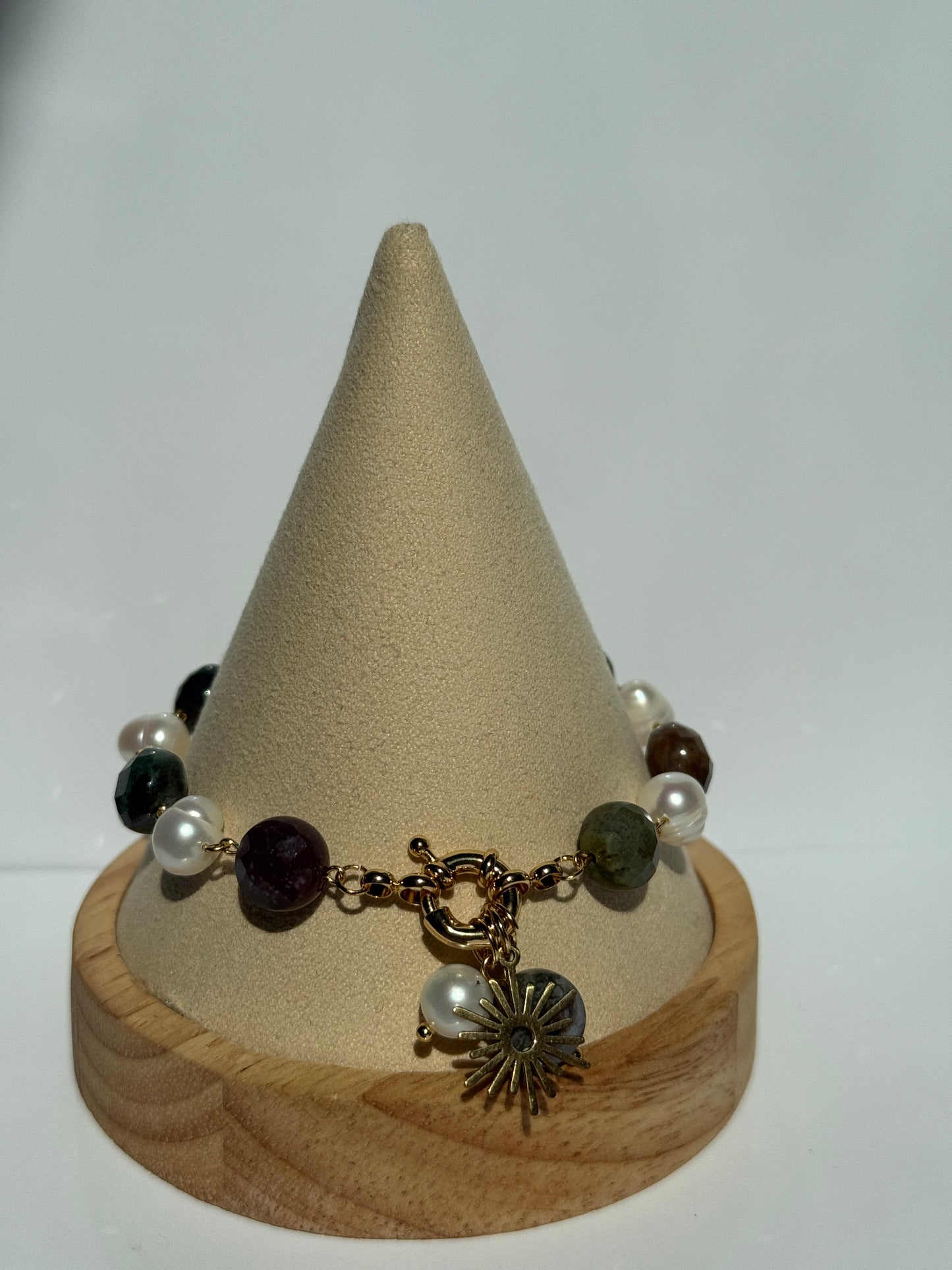 Edelstenen en zoetwaterparels armbandjes