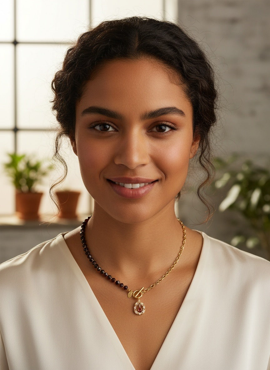 Edelsteen ketting
